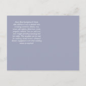 BUDGETミニマリスト写真ダスティブルーの日付を保存 ポストカード (裏面)