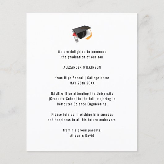 BUDGETミニマリスト卒業BBQパーティの招待状 チラシ (裏面)