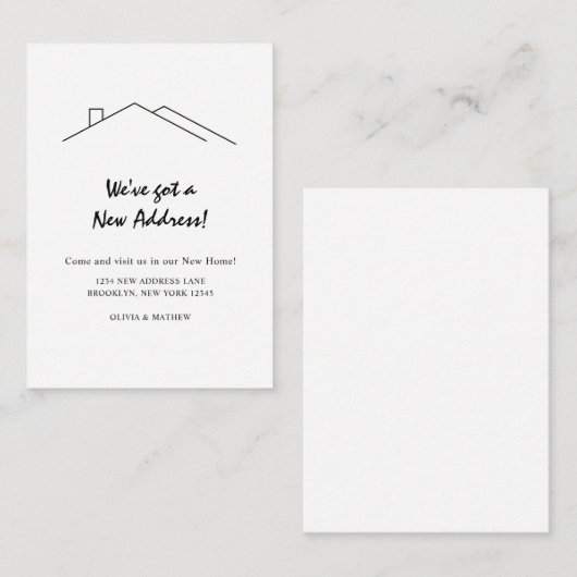 BUDGETミニマリスト新し得いアドレスの移動 ノートカード (正面/裏面)