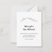 BUDGETミニマリスト新し得いアドレスの移動 ノートカード (正面)