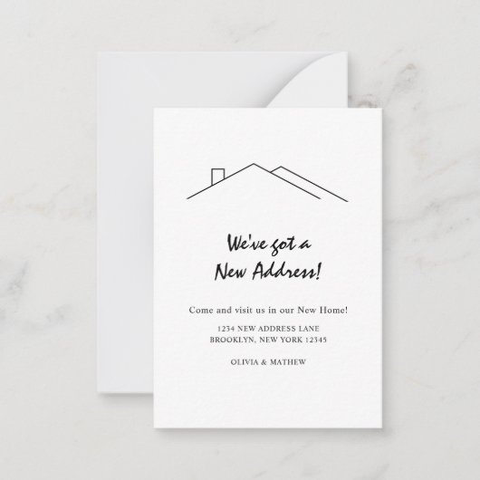 BUDGETミニマリスト新し得いアドレスの移動 ノートカード (正面)