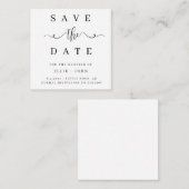 BUDGETミニマリスト結婚式の保存日付招待状 ノートカード (正面/裏面)