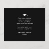 BUDGETミニマリスト黒写真卒業ありがとう (裏面)