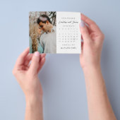 BUDGETミニマルなカレンダー写真の日付を保存 チラシ (手)