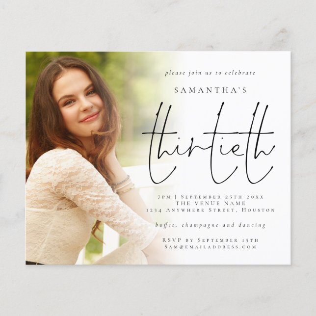 Budgetミニマルなフォトオーバーレイ30th誕生日 (正面)