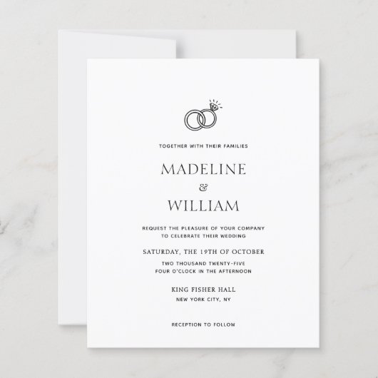 BUDGETミニマルシンプルリストの手描きリングや輪結婚ズ (正面)