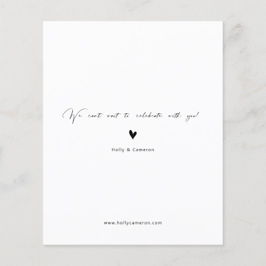 BUDGETミニマルモダンリストアーチフォト日付の保存 チラシ (裏面)