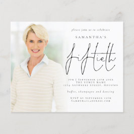 Budgetミニマル写真オーバーレイ50誕生日