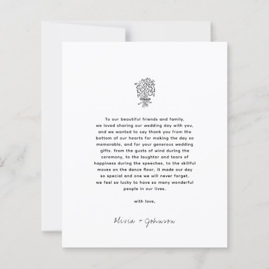 BUDGETミニマル写真手描きブーケ結婚ーズ (裏面)