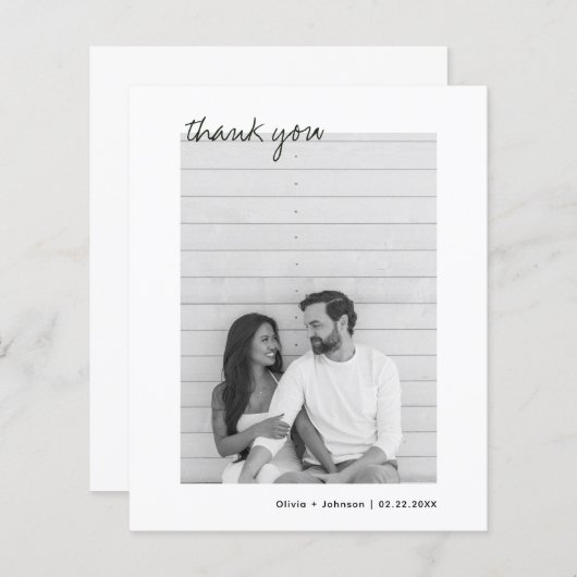 BUDGETミニマル写真手描きブーケ結婚ーズ (正面/裏面)