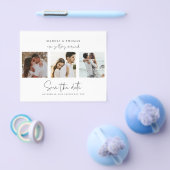 Budgetミニマル写真Save the Date招待状 チラシ (シングル)