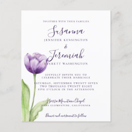 BUDGETミニマル深いパープルチューリ独身のップ結婚ズ