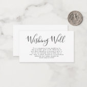 BUDGETミニマル結婚リストのWishing Well Enclosure ノートカード