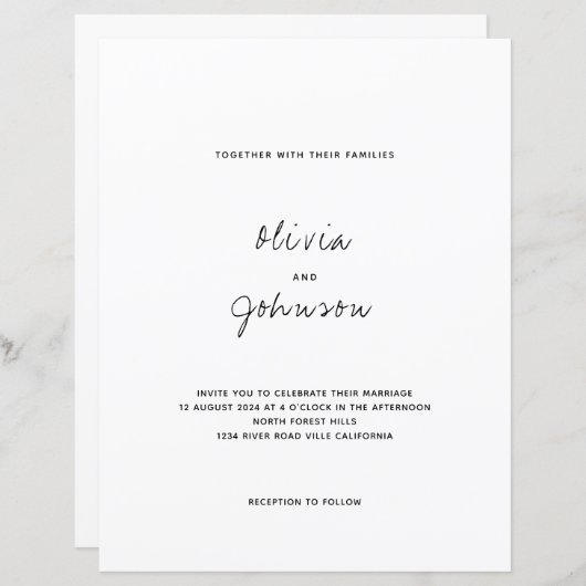 BUDGETミニマル結婚リスト (正面/裏面)