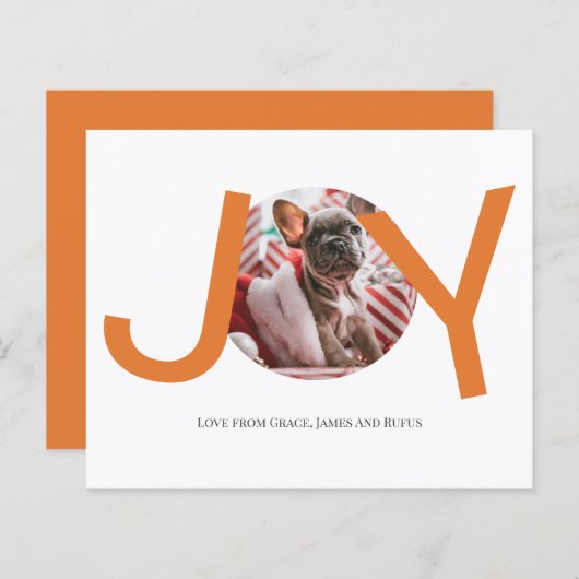 BUDGETメリークリスマスジョイフォトカード (正面/裏面)