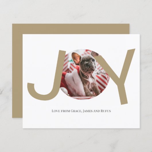 BUDGETメリークリスマスジョイフォトカード (正面/裏面)