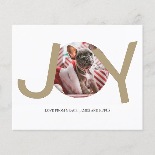 BUDGETメリークリスマスジョイフォトカード (正面)