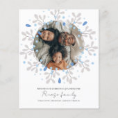 BUDGETメリークリスマスブルーリースフォトカード (正面)