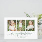 BUDGETモダンタイポグラフィグリーンクリスマスフォト (スタンド正面)