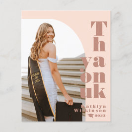 BUDGETモダンバラピンクアーチ写真グラッドサンキュー チラシ