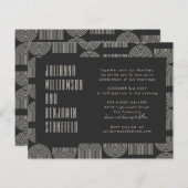 Budgetモダン Geometric Black Arch Lines 結婚's (正面/裏面)