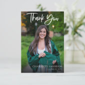 Budgetモダン Scriptの卒業写真 サンキューカード (スタンド正面)