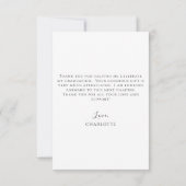 Budgetモダン Scriptの卒業写真 サンキューカード (裏面)