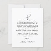 BUDGETモノグラムのタイポグラフィスクリプトの結婚写真 (裏面)