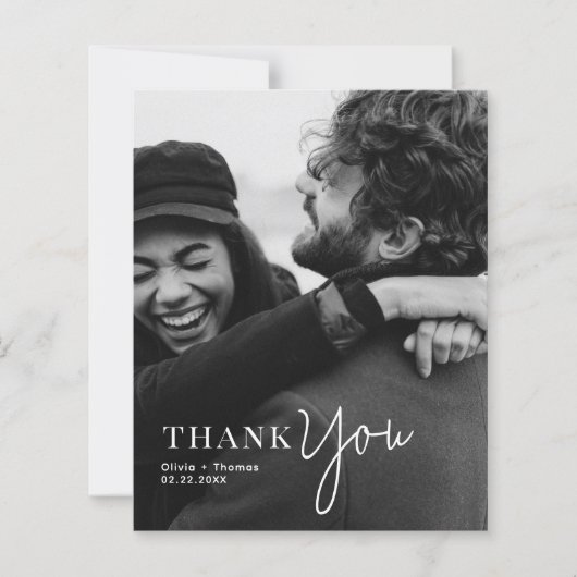 BUDGETモノグラムのタイポグラフィスクリプトの結婚写真 (正面)