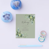 BUDGETユーカリの緑の結婚葉 チラシ (シングル)