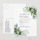 BUDGETユーカリの緑の結婚葉 ポストカード (正面/裏面)