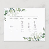 BUDGETユーカリプタスメニュー選択RSVPカード (裏面)