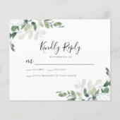 BUDGETユーカリプタスメニュー選択RSVPカード (正面)