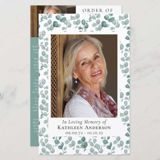 BUDGETユーカリ写真追悼事業 (正面/裏面)