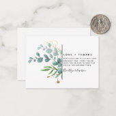 BUDGETユーカリ結婚グリネリーの感謝の意 ノートカード (正面/裏面インサイチュ)