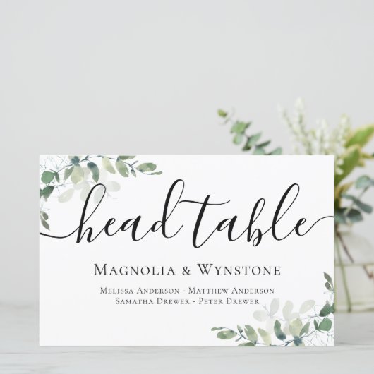 BUDGETユーカリ結婚プテーブル標識 (スタンド正面)