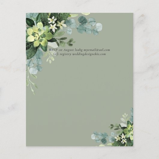 BUDGETユーカリ結婚ーの (裏面)