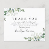 BUDGETユーカリ結婚写真サンキューカード (正面)