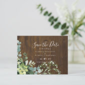 BUDGETユーカリ結婚植樹の葉 ポストカード (スタンド正面)