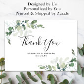 BUDGETユーカリ緑の葉結婚の感謝 ノートカード