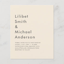 BUDGETライトベージュモノクロ結婚ーズ チラシ