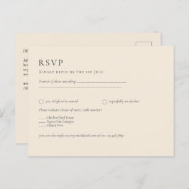 BUDGETライトベージュモノクロ結婚ーズ ポストカード