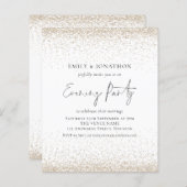 BUDGETライト金ゴールドグリッター夕べ招待状 (正面/裏面)