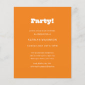 BUDGETレトロはっきりしたタイポグラフィ写真卒業 チラシ (裏面)