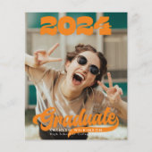 BUDGETレトロはっきりしたタイポグラフィ写真卒業 チラシ (正面)