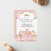 BUDGETロセゴルドピンクドレスフローラ15thキンセアニラ ノートカード (正面/裏面インサイチュ)