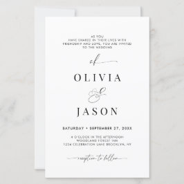 BUDGETロマンチックなスクリプト白黒結婚イニシャル