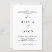 BUDGETロマンチックなスクリプト黒と白結婚の (正面)