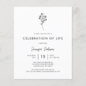 BUDGETワイルドフラワーお祝いのライフ招待状 チラシ (正面)