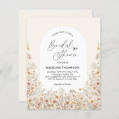 BUDGETワイルドフラワーアーチハートスクリプトブライダルシャワー (正面/裏面)